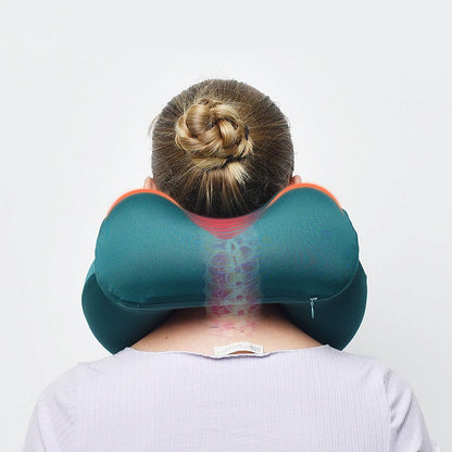 1 PCS Gray Inflatable Travel Pillow U Shaped Neck Support Waist Airplane Pillow With Cap Outdoor Camping Flight Accessories