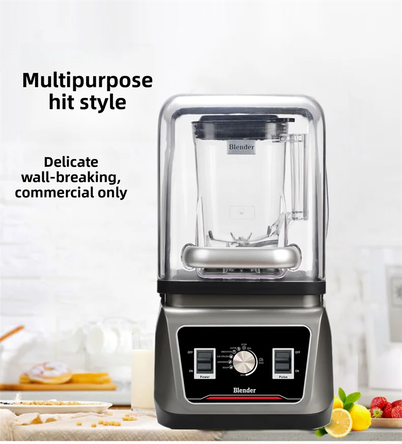 Wholesale 2L Blender for Business Household Smoothie Maker 23000r/min Stainless Steel Blade Restaurant Ice Blender Easy-Clean