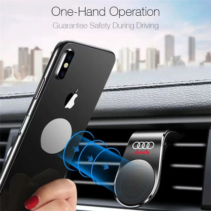 Magnetic Car Phone Holder in Car Phone Stand Clip Mount Car Accessories for Audi SLine RS Logo A3 A4 A5 A6 A7 A8 Q3 Q5 RS3 RS4