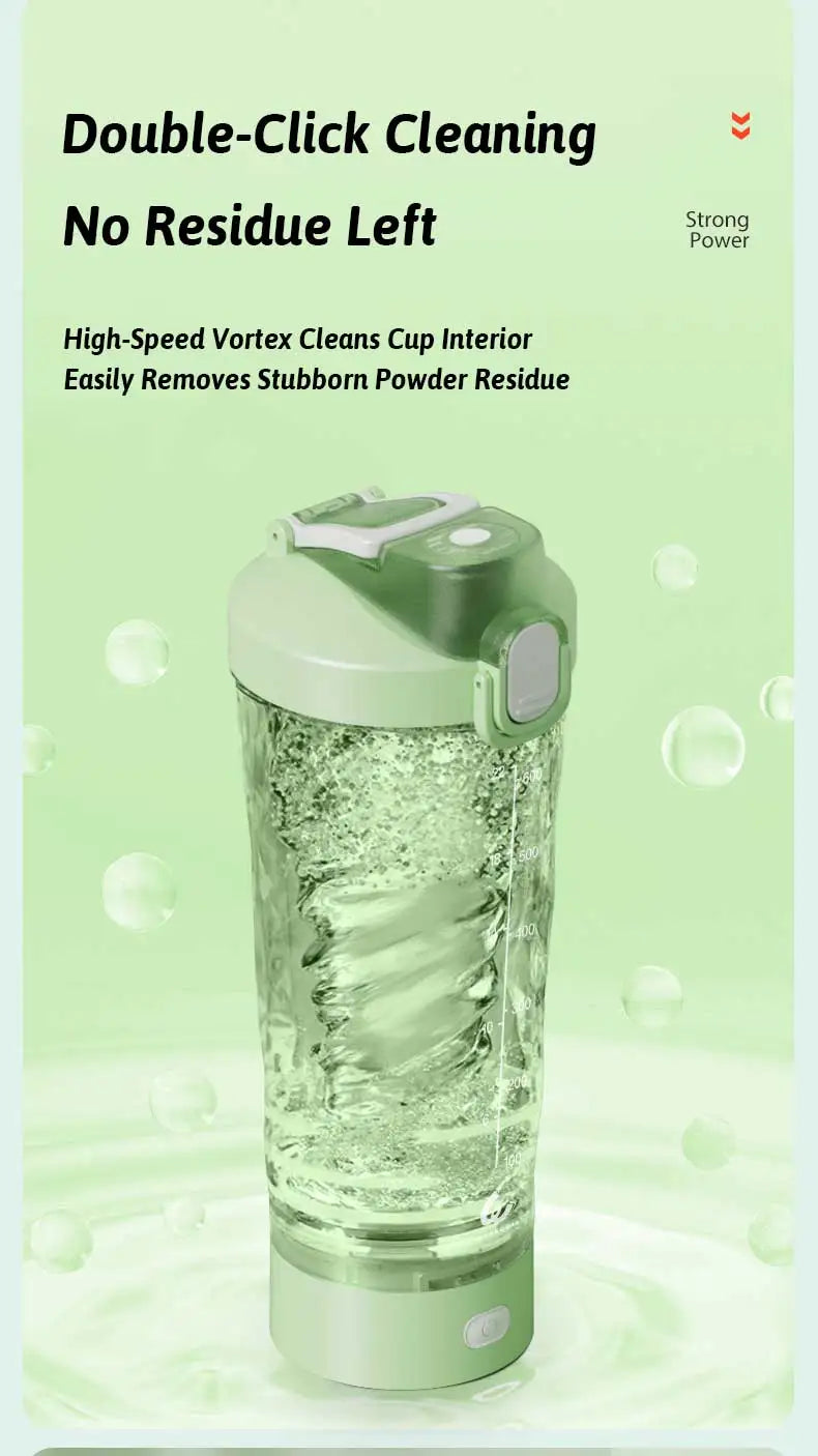 Portable Mixing Cup 600ml Protein Shaker Bottle Fully Automatic Blender Kettle USB Rechargeable Multipurpose for Gym Outdoor