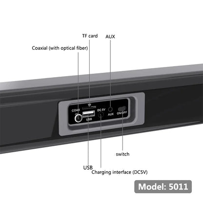 6D surround sound home theater speaker system mobile phone bass wireless Bluetooth speaker long TV soundbar speaker TF/AUX/USB