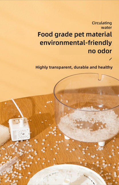 1L USB Electric Mute Pet Water Fountain Automatic Cat Drinking Bowl Filter Quiet Dispenser with Carbon Filter for Fresh Water