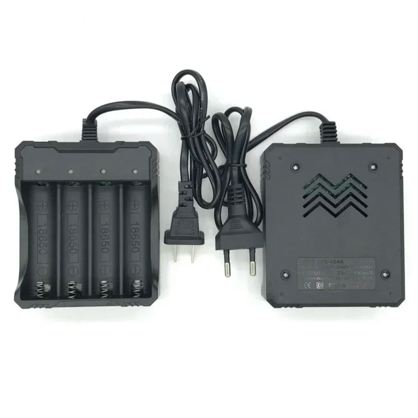 4 Chargers 4 Slot Wire Charger for 18650 Battery Charger Intelligent Fast Charging for 18650 Li-Ion Battery Flashlight Battery