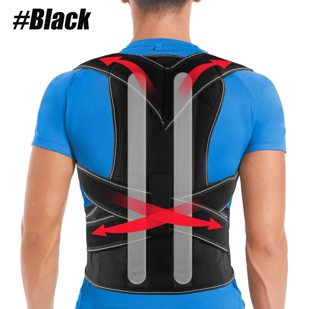 Back Brace Posture Corrector for Women Men,Adjustable Full Back Support,Lumbar Back Posture Corrector,Back Pain Relief