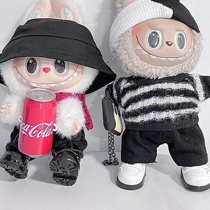Labubu 17cm Doll Outfits Luxury Vinyl Doll Clothes 1st & 2nd Generation Compatible Delicate Baby Toy Accessories Kids Fashion