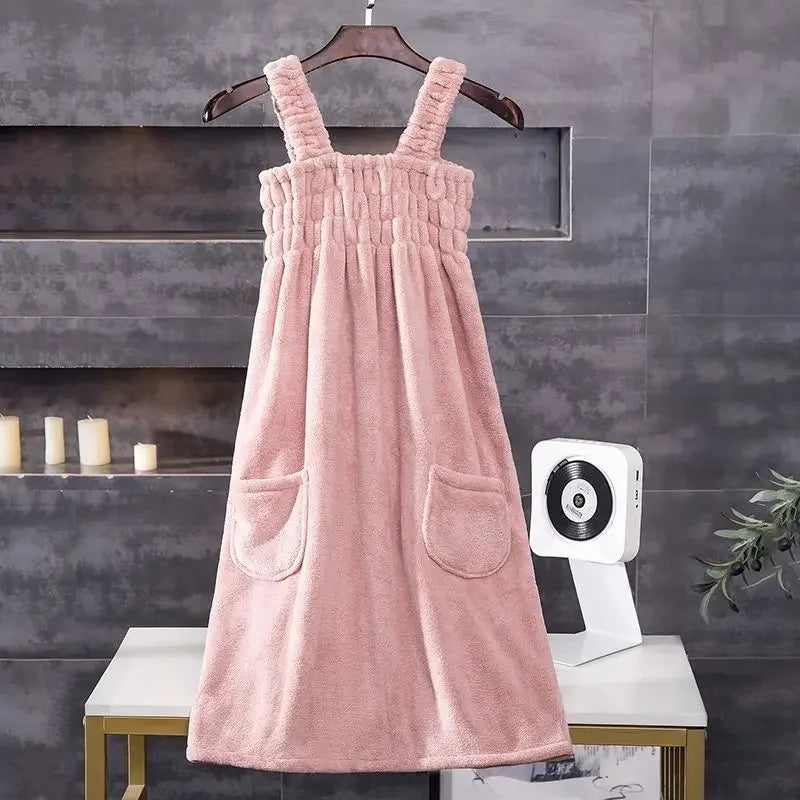 82x140cm Large Bath towels For Body coral velvet Bath Skirt  Fashion Lady Wearable Fast Drying Beach Spa Bathrobes Bath Towels