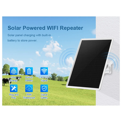 New Solar Outdoor WIFI Repeater,Weatherproof Wi-Fi Range Extender-2.4GHz Wireless Internet Signal Booster 20000mAh Battery