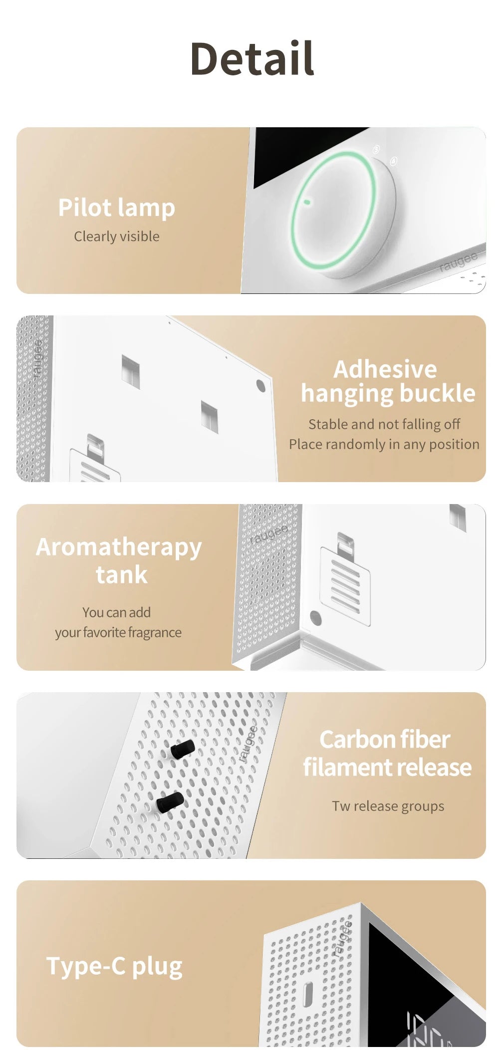 Air Purifier Odor Eliminator Negative Ion Generator Smart Air Freshener USB Rechargeable Portable Air Purifier for Home Toilet