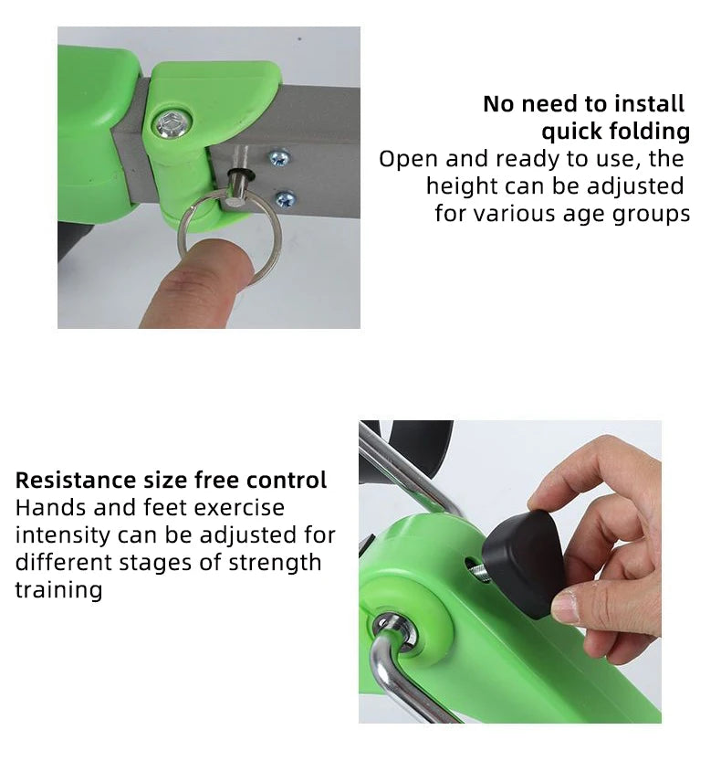 Pedals Exercise Bike Portable Mini Exercise Bike Bodybuilding Machine Elderly Rehabilitation Leg Arm Trainer Bicycle