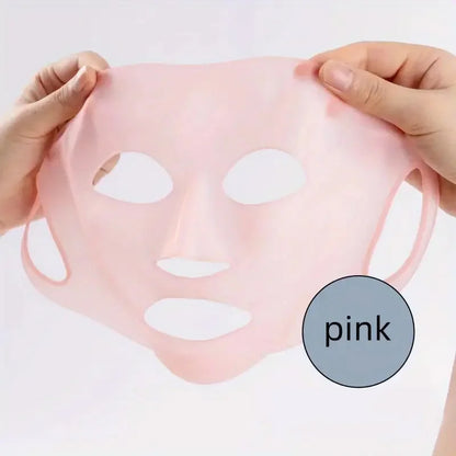 Silicone Mask For Nourishing Skin - Silicone Mask Cover Reusable, 3D Anti-Evaporation Face Sheet Mask Protective Case