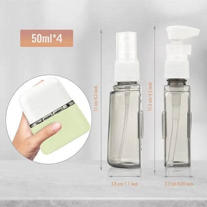 Travel Size Toiletries,4pcs Travel Container,Travel Bottle Leak Proof with Label,TSA Approved Reusable Containers For Toiletries