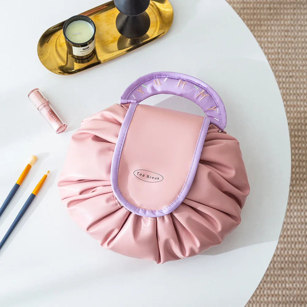 Travel Toiletry Makeup Bag   Drawstring Waterproof Large Capacity Portable Storage Bag