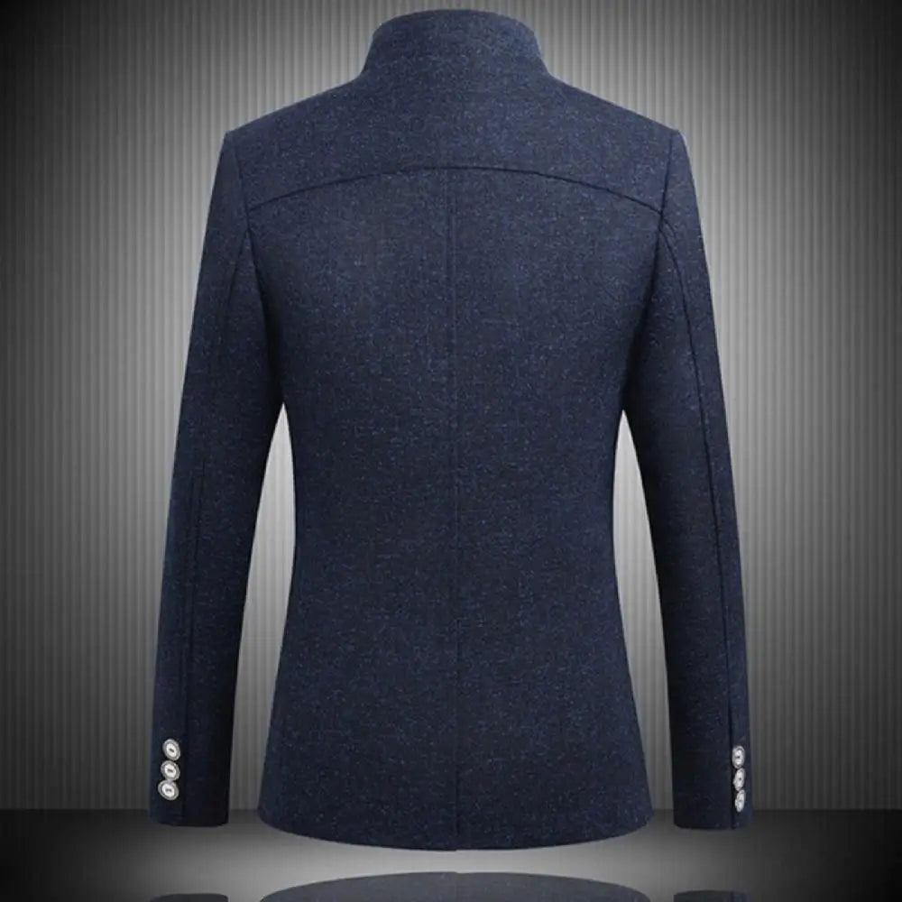 Men Suit Coat Luxury Men Business Casual Solid Color Suit Jacket Oversize Coats Male Stand Collar Single breasted Blazer