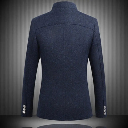 Men Suit Coat Luxury Men Business Casual Solid Color Suit Jacket Oversize Coats Male Stand Collar Single breasted Blazer