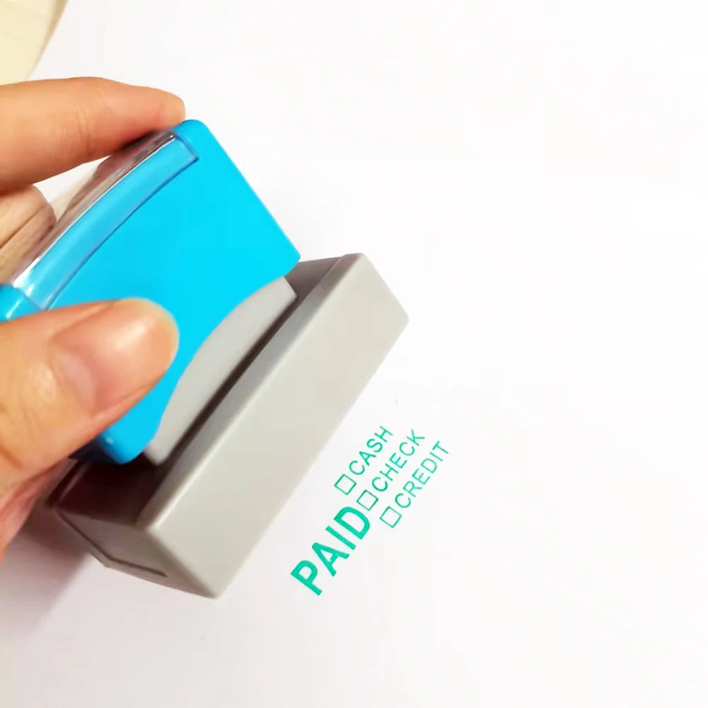 1pc Paid (cash Check Credit)stamp Payment Options: Cash Check Credit Card