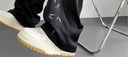 Social Tailoring Business Work Man Suits Pants Office Ice Silk Cooling Trousers for Men Fabric Korean Style Clothes Designer Up