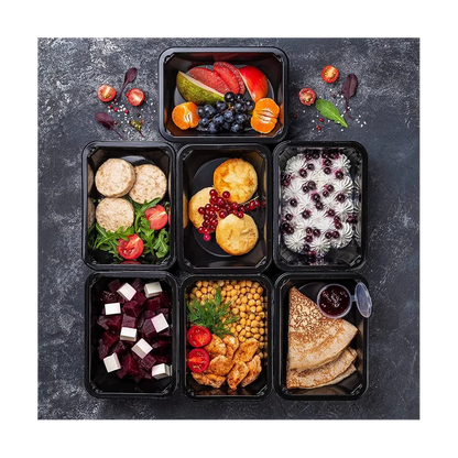 50-Pack Meal Prep Containers Reusable To-Go Food Containers Plastic Bento Boxes Food Storage Lunch Box