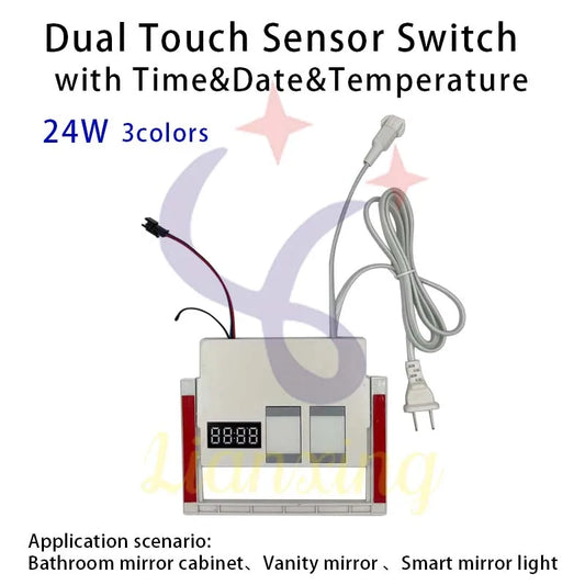 smart switch touch  Strip light controller  smart with anti fog LED dimmable smart  24W led driver switch mirror touch