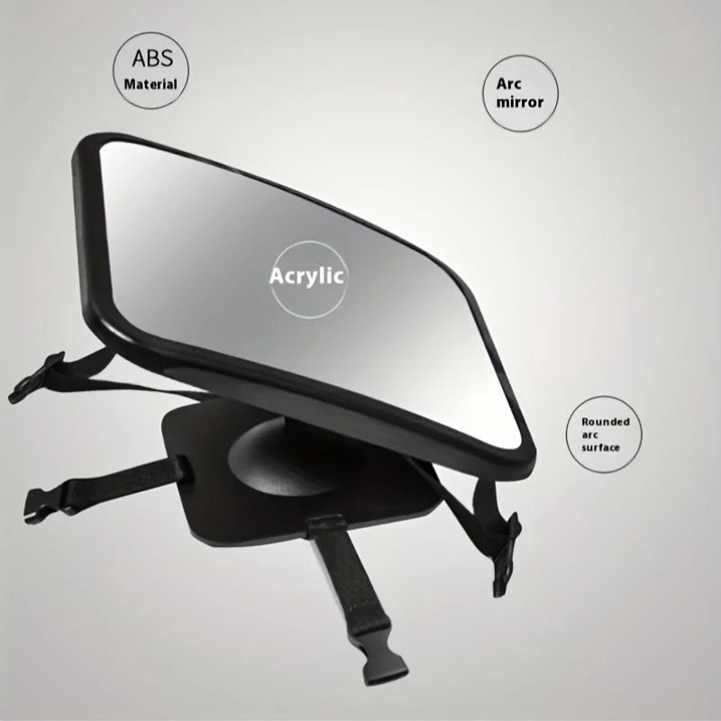 Durable Baby Car Mirror 360° Rotatable Safe for Seat Essential for Travel Easy Install Adjustable Arm Durable Rearview Mirror