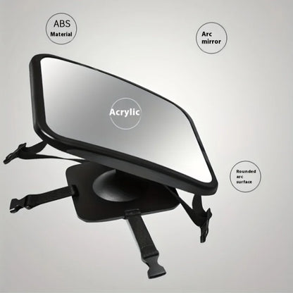 Durable Baby Car Mirror 360° Rotatable Safe for Seat Essential for Travel Easy Install Adjustable Arm Durable Rearview Mirror