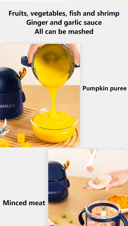 Multi functional food processor, household food processor, baby food grinder, garlic puree blender, kitchen tool