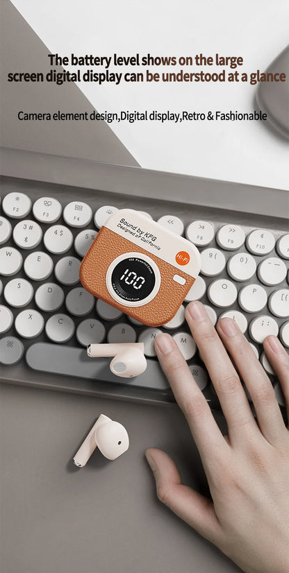 2025 New TWS Wireless Earphones with 5.4 Bluetooth 36 Hours Play Back Sport Earbuds with LED Display Headphones and Built-in Mic