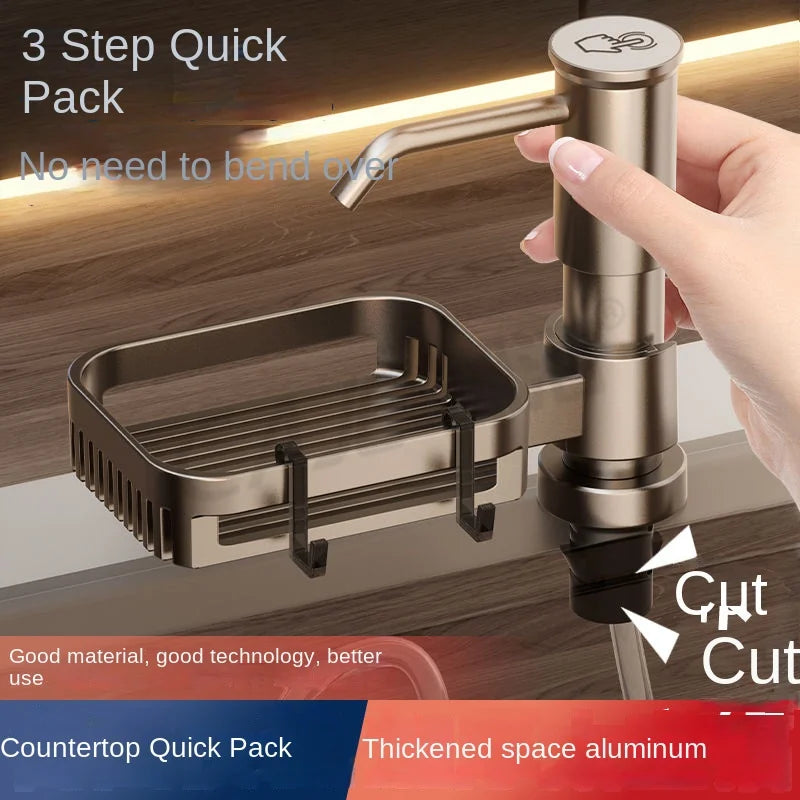 Kitchen sink soap dispenser sink detergent press household washing basin soap extension tube detergent pressurizer