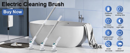 Electric Cleaning Brush Accessories 8pcs Bathroom Kitchen Toilet Brush Accessories SD-808 Household Cleaning Brush Accessories