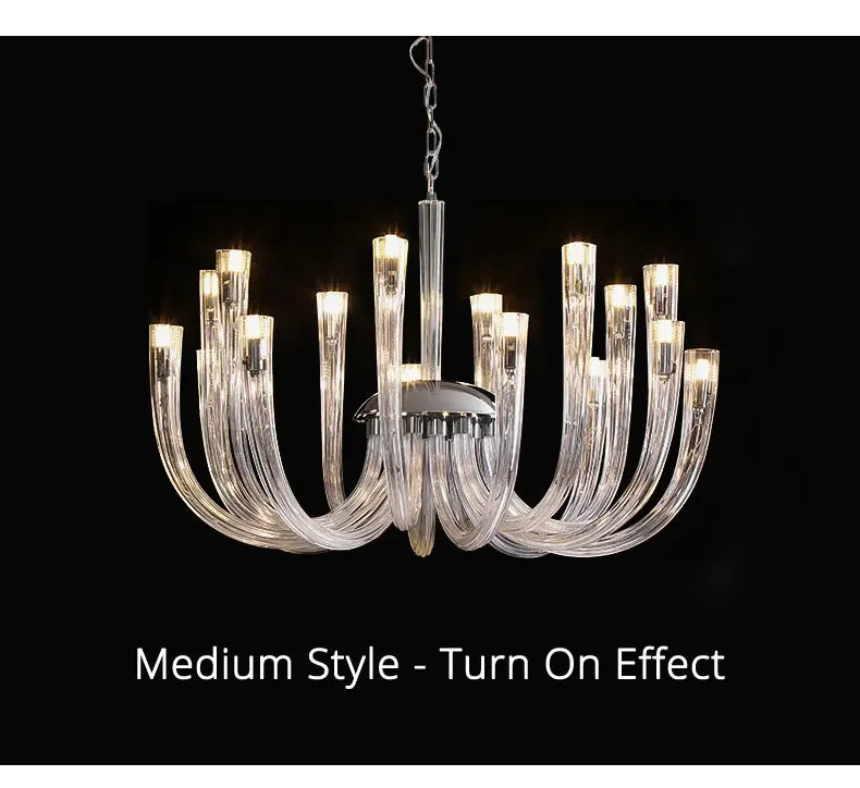 ART DECO Glass Chandelier for Living Room Bedroom Dining Room Designer Luxury LED Hanging Ligting 2024 NEW Lamp