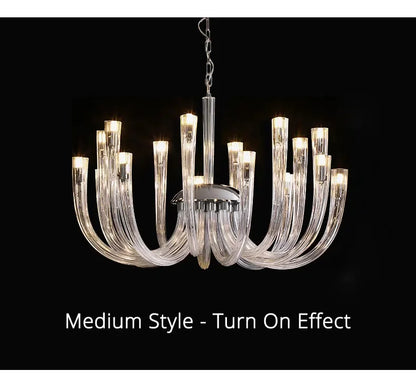 ART DECO Glass Chandelier for Living Room Bedroom Dining Room Designer Luxury LED Hanging Ligting 2024 NEW Lamp