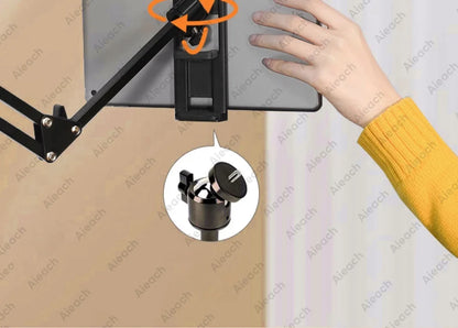 Tablet Holder for Bed with 90cm Metal Arm iPad Stand Tablet Bracket 360° Rotating Bed Phone Mount for 4.5~12.9 inch Phone Tablet
