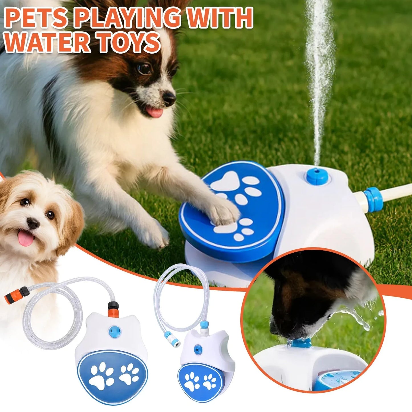 Outdoor Dog Water Fountain Leakproof Simple Use Paw Activated Step On Dog Water Dispenser 2 Water Dispensing Modes for Lawn