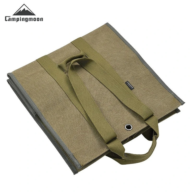 CAMPINGMOON Firewood Storage Bag.Camping Equipment Storage Bag with Double Handles, Shoulder Back, Outdoor Thick Canvas Bag
