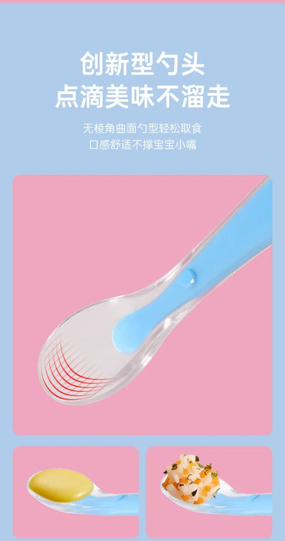 1pcs Soft Silicone Spoon Set Baby Stars Tableware Learning Training Spoon Children's Feeding Reborn Silicone Safe Utensils