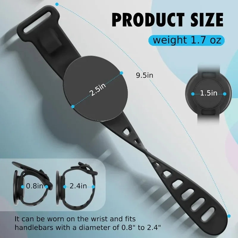 Double Sided Magnetic Phone Mount for Wrist Secure Hands Free Bracket Running Jogging Gym Fitness Driving Car Live Video Vlog