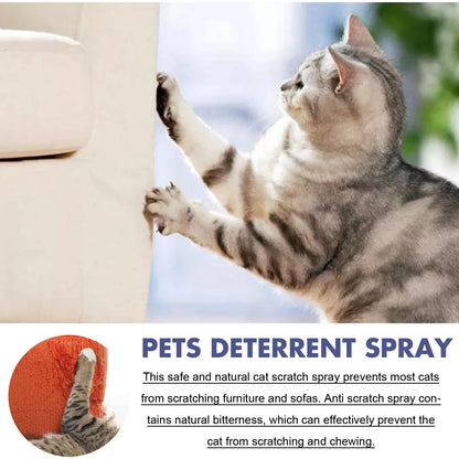 Pet Anti scratch Spray Cat spray Scratch Deterrent Restricted Area Repel Cats Dogs Scratching Door Sofa Anti scratch Furniture