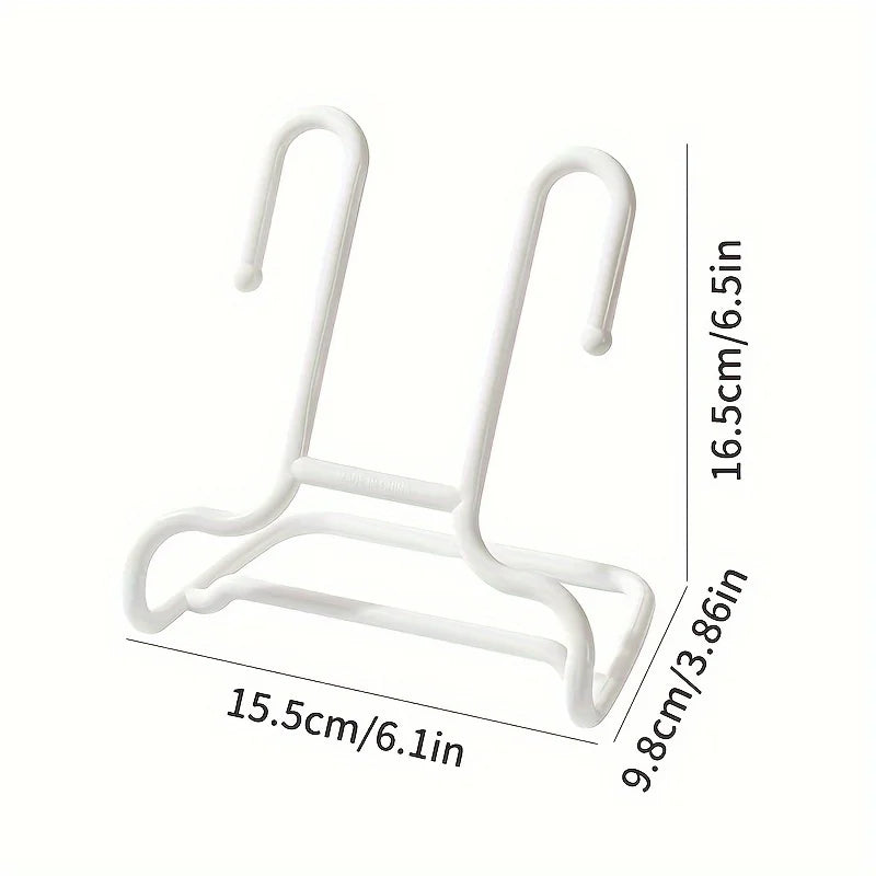 2-Pack Plastic Shoe Drying Racks, Dual-Hook Design for Balcony & Multipurpose Hanging Shoe Organizer Storage