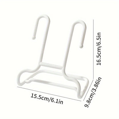 2-Pack Plastic Shoe Drying Racks, Dual-Hook Design for Balcony & Multipurpose Hanging Shoe Organizer Storage