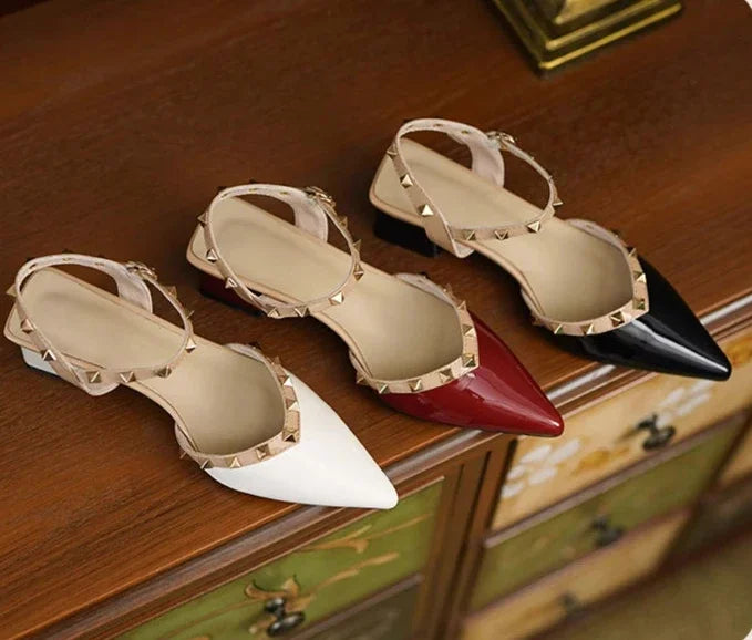 Chunky Women's Sandals Thick Heel Ladies Shoes Half Block Closed 2024 Trend Shoe High Quality Asian Size Summer Sale Designer