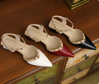 Chunky Women's Sandals Thick Heel Ladies Shoes Half Block Closed 2024 Trend Shoe High Quality Asian Size Summer Sale Designer