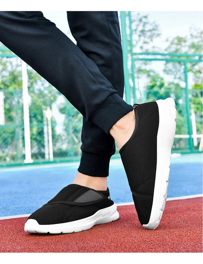 Diabetic Shoes for Men Wide Width Walking Shoes Slip-On Orthopedic Shoes for Swollen Feet Foot Pain Relief Cushion Sneakers