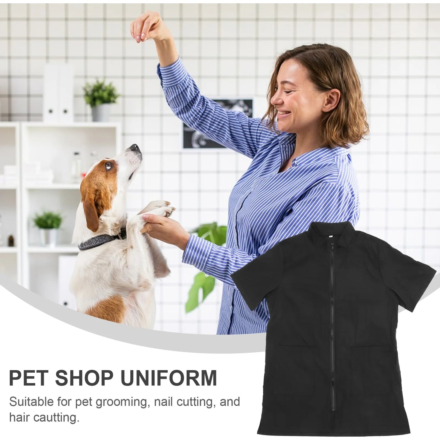 Waterproof Apron Pet Cosmetologist Clothes Pet Salon Grooming Beautician Bath Uniform For Home Outdoor Pet Hospital Pet Grooming