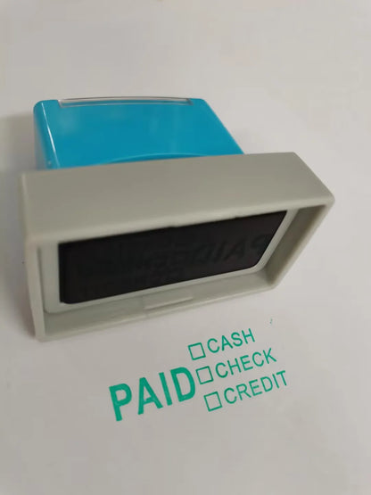 1pc Paid (cash Check Credit)stamp Payment Options: Cash Check Credit Card