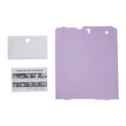 20Pcs Foldable Shoe Storage Boxes with Lids Transparent Stackable Containers Drawer Style PP Plastic Shoe Organizers