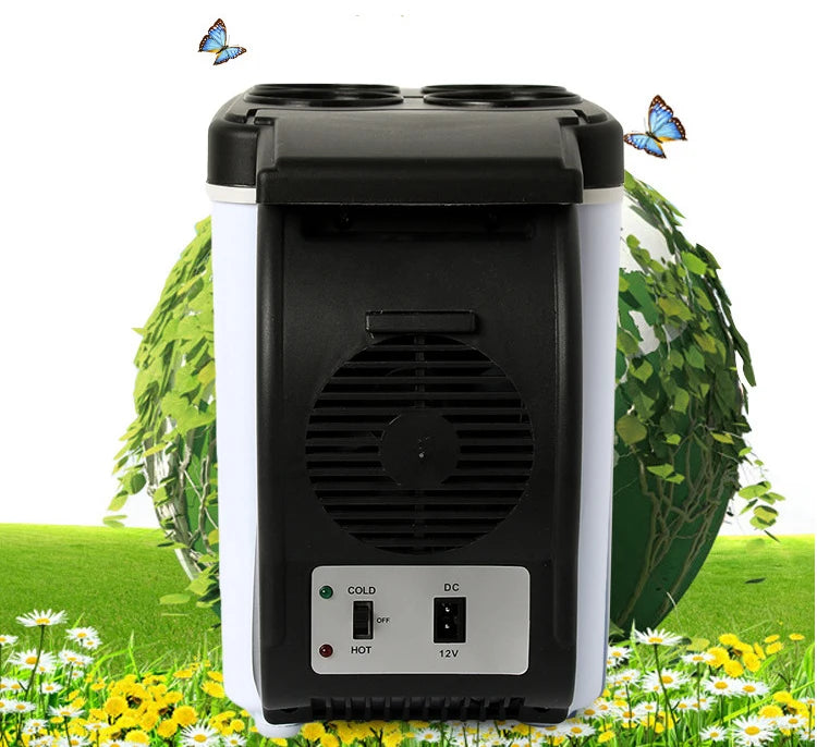 Portable 6L Car Refrigerator Mini Fridge Cold And Warm Box Mini Fresh-Keeping Incubator 12V High-Capacity Low Energy Consumption