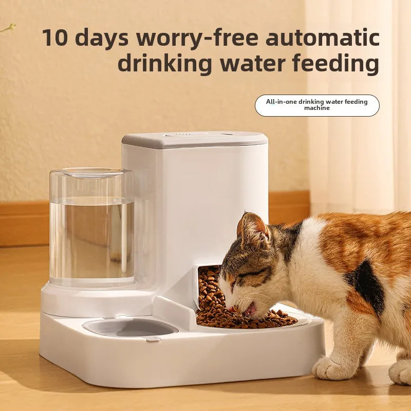 Pet automatic drinking water feeder Integrated large capacity dry and wet separation Ceramic bowl Stainless steel bowl