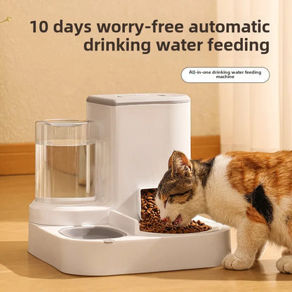 Pet automatic drinking water feeder Integrated large capacity dry and wet separation Ceramic bowl Stainless steel bowl