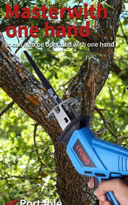 20V Rechargeable Reciprocating Saw Adjustable Speed Electric Saw Blade Saw Portable Wood Metal Cutting Chain Saw