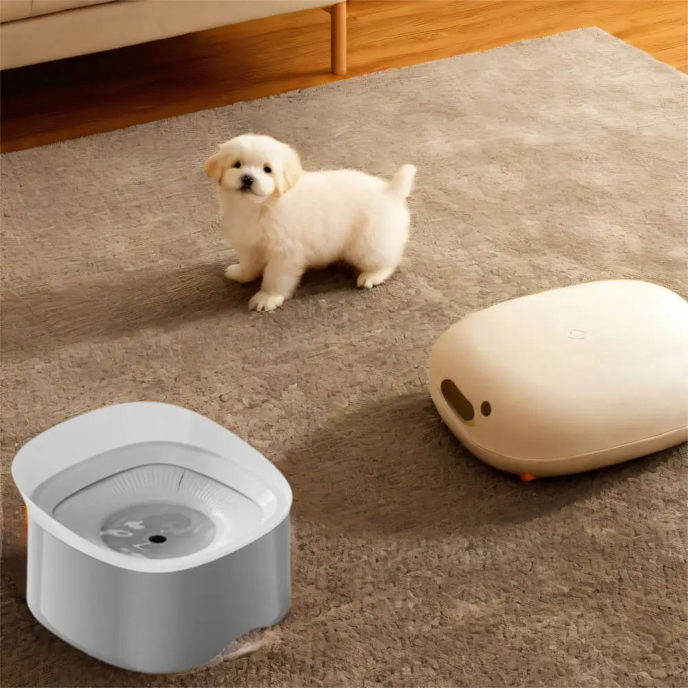 Spill-Proof Dog Floating Bowl Large Capacity Detachable Pet Water Bowl No Wet Mouth Plastic Automatic Drinking Bowl Home