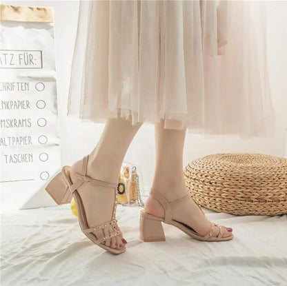 Chunky Sandal Woman Summer New 2024 Orthopedic Roman Wedge Rhinestone Sexy Medium Heel Mirror Luxury Designer Sandals for Women